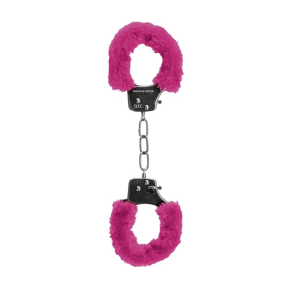 Ouch! Pleasure Furry Handcuffs, COLOR: Pink