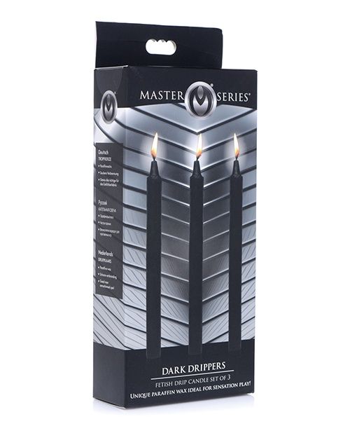 Dark Drippers Fetish Drip Candles, COLOR: Black, Size: 3 PK