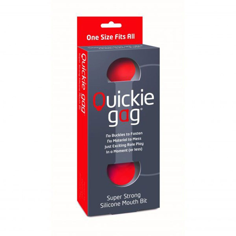 Quickie Gag Silicone Bit Gag, COLOR: RED