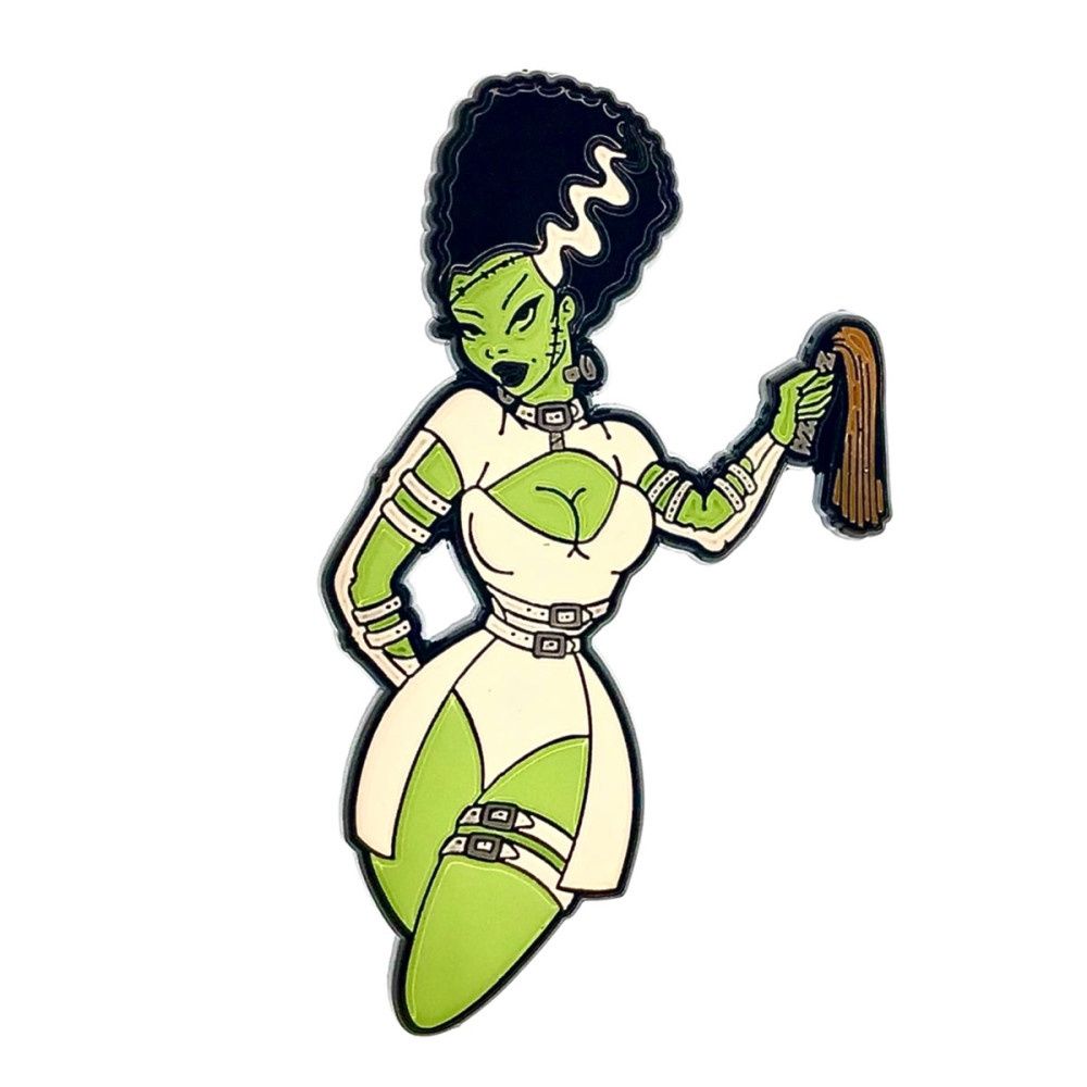 Bride of Frankenstein Whip Pin, Size: 2", COLOR: Green