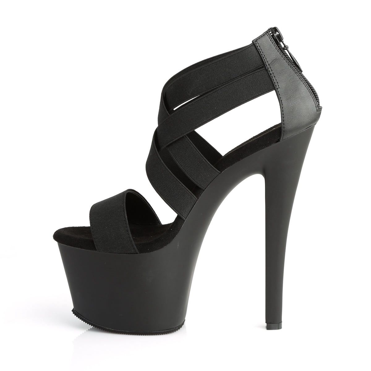 SKY-369 KRISSKROSS SANDAL, COLOR: BLACK, Size: 5
