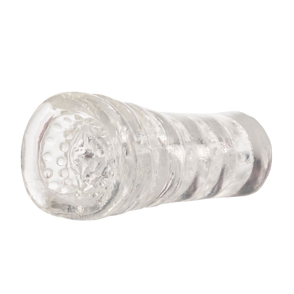 Sue Johanson's Head Honcho Stroker, COLOR: Clear, Size: 5 in