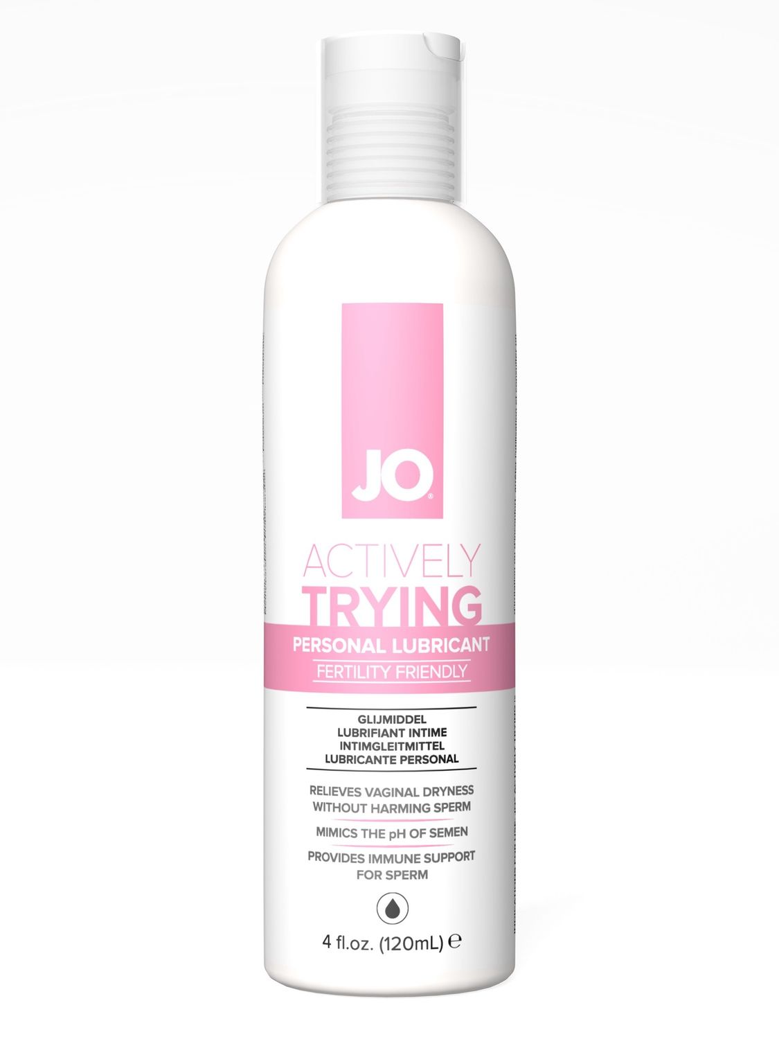 JO Actively Trying Fertility Water Based Lubricant, Size: 4 OZ