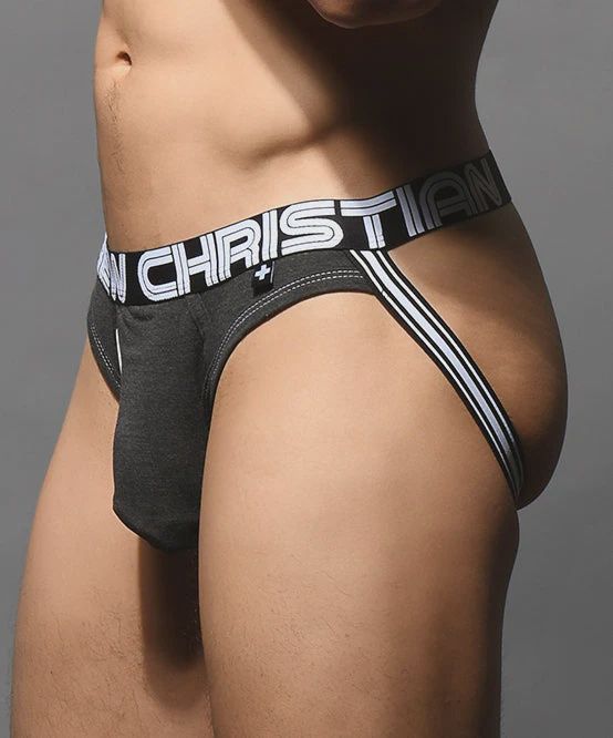 Fly Brief Jock w/ ALMOST NAKED®, Size: Small, COLOR: Charcoal