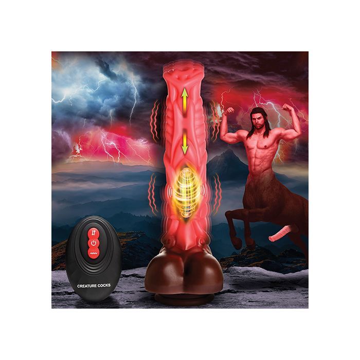 Deluxe Centaur Thrusting &amp; Vibrating Silicone Dildo w/Remote Control
