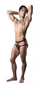 Lucifer Strappy Jock, COLOR: Black, Size: Large-Xlarge