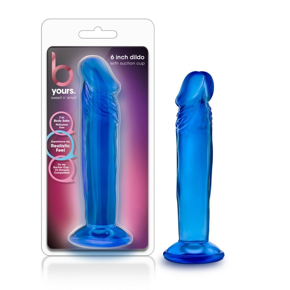 B Yours Sweet N' Small Dildo, COLOR: Blue, Size: 6 inch