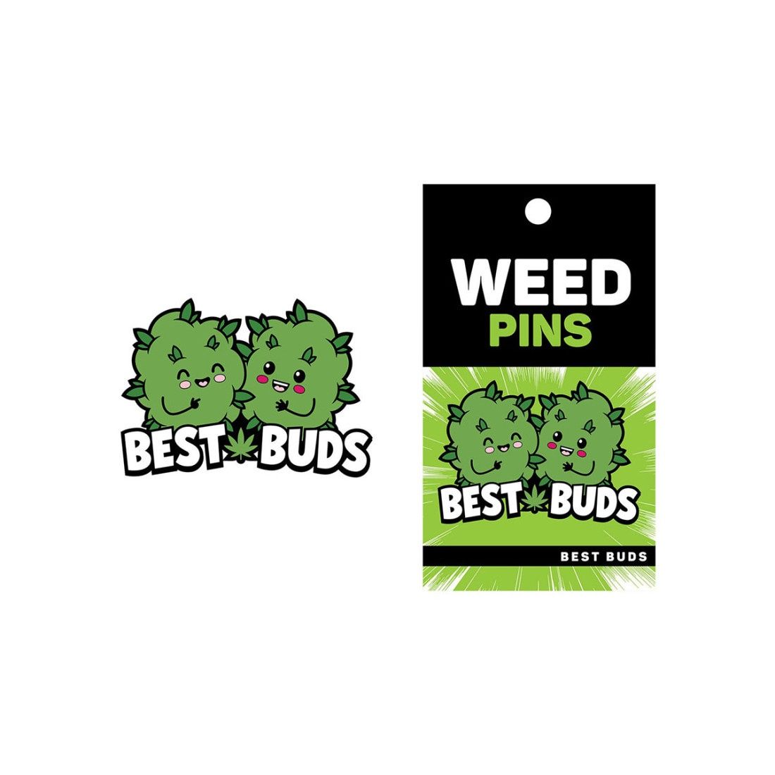 Best Buds Pin, COLOR: Green, Size: 2"