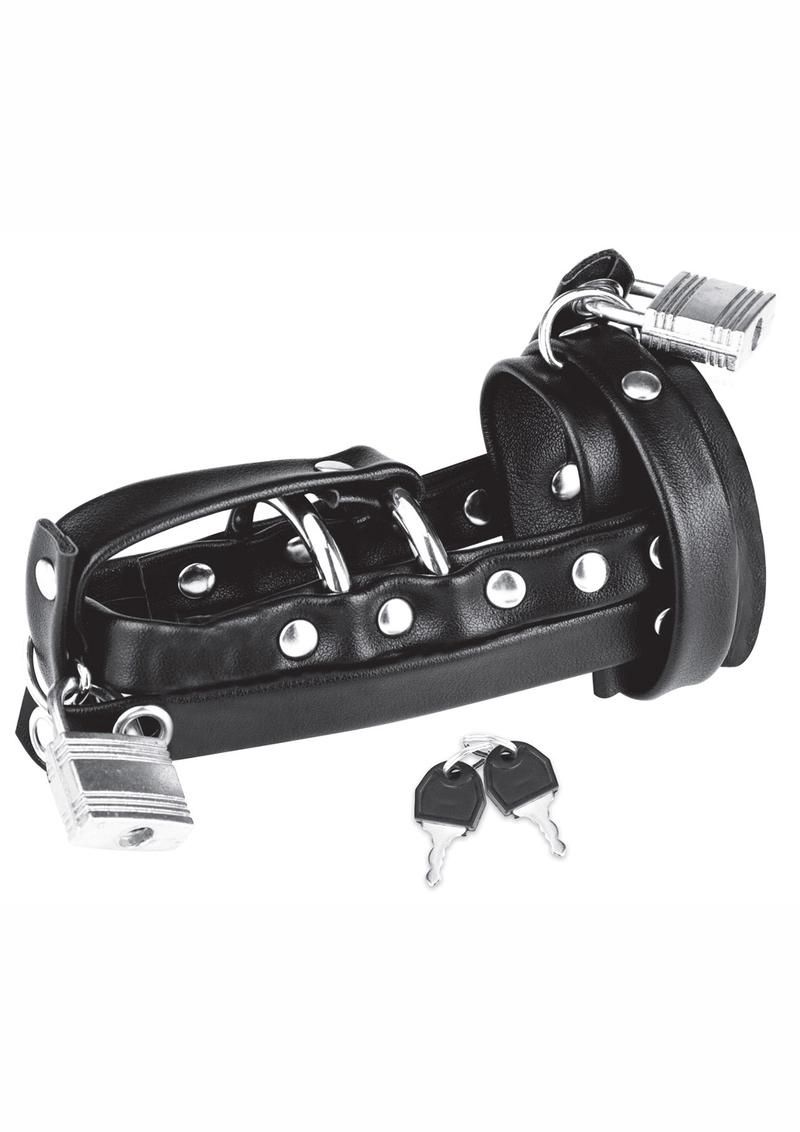 Gimp Cock Locking Chastity Sheath, COLOR: Black