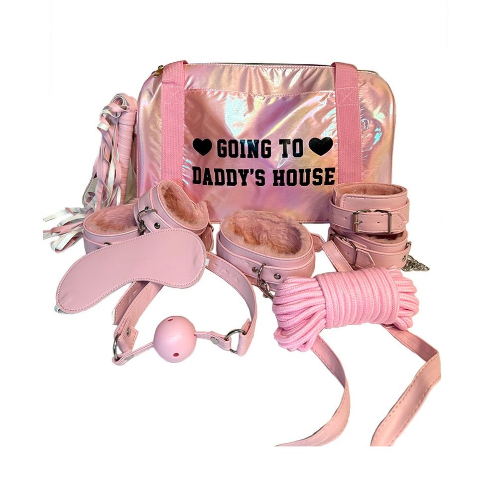 Going To Daddy's House Bag Kit, COLOR: Pink, Size: 7 Piece