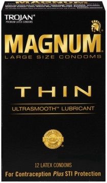 Trojan Magnum Thin Large Size Lubricated Condom, COLOR: Thin Magnum, Size: 3 PK