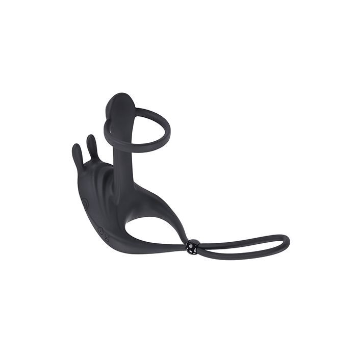 Saddle Up Rechargeable Silicone Cock Ring, COLOR: Black