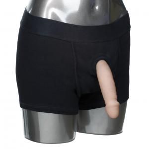 Packer Boxer Brief with Packing Pouch, COLOR: BLACK, Size: LG/XL