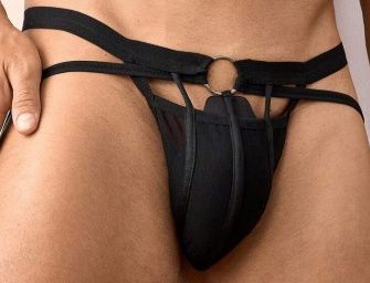 Manfinity Caged Jock, COLOR: Black, Size: Small
