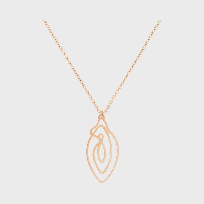 Vulva Necklace, COLOR: Rose Gold