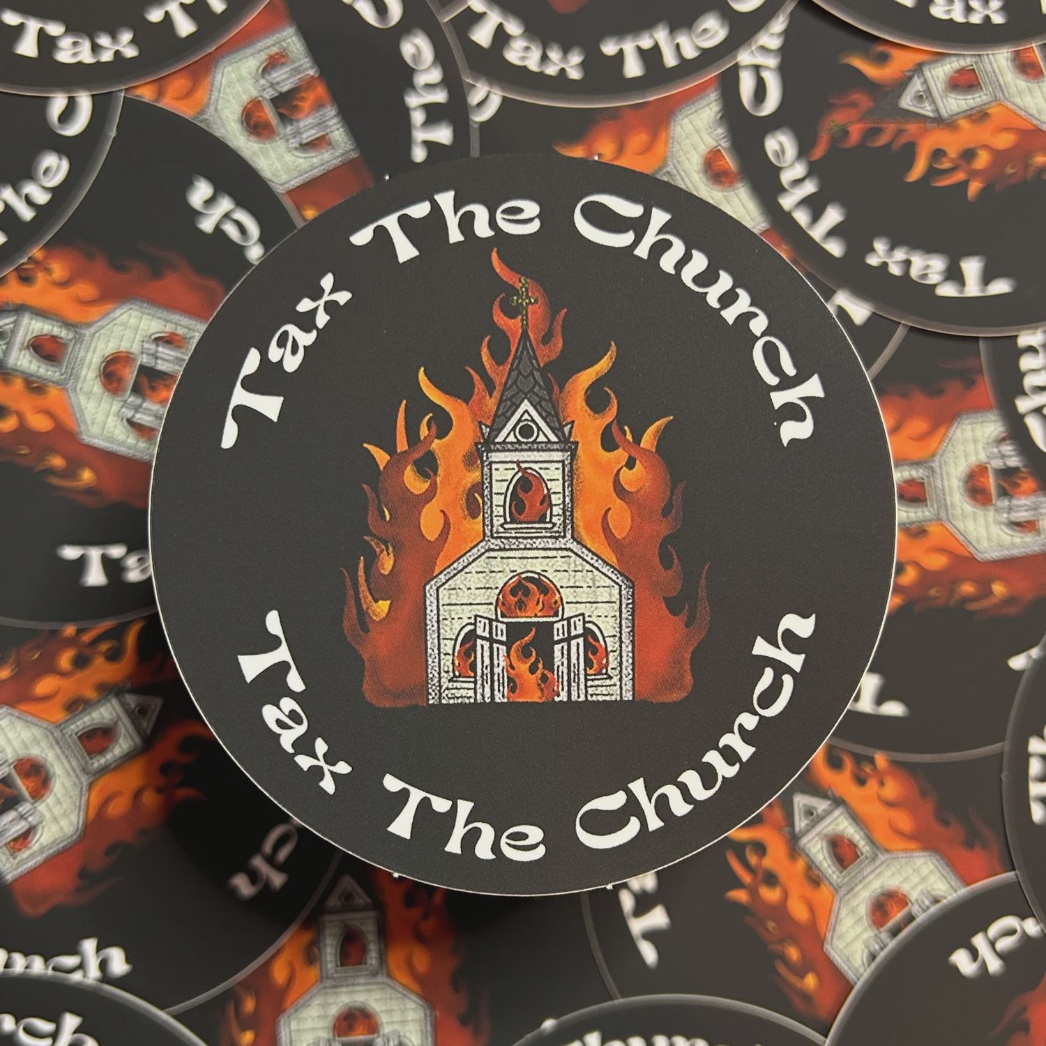 Tax The Church Sticker
