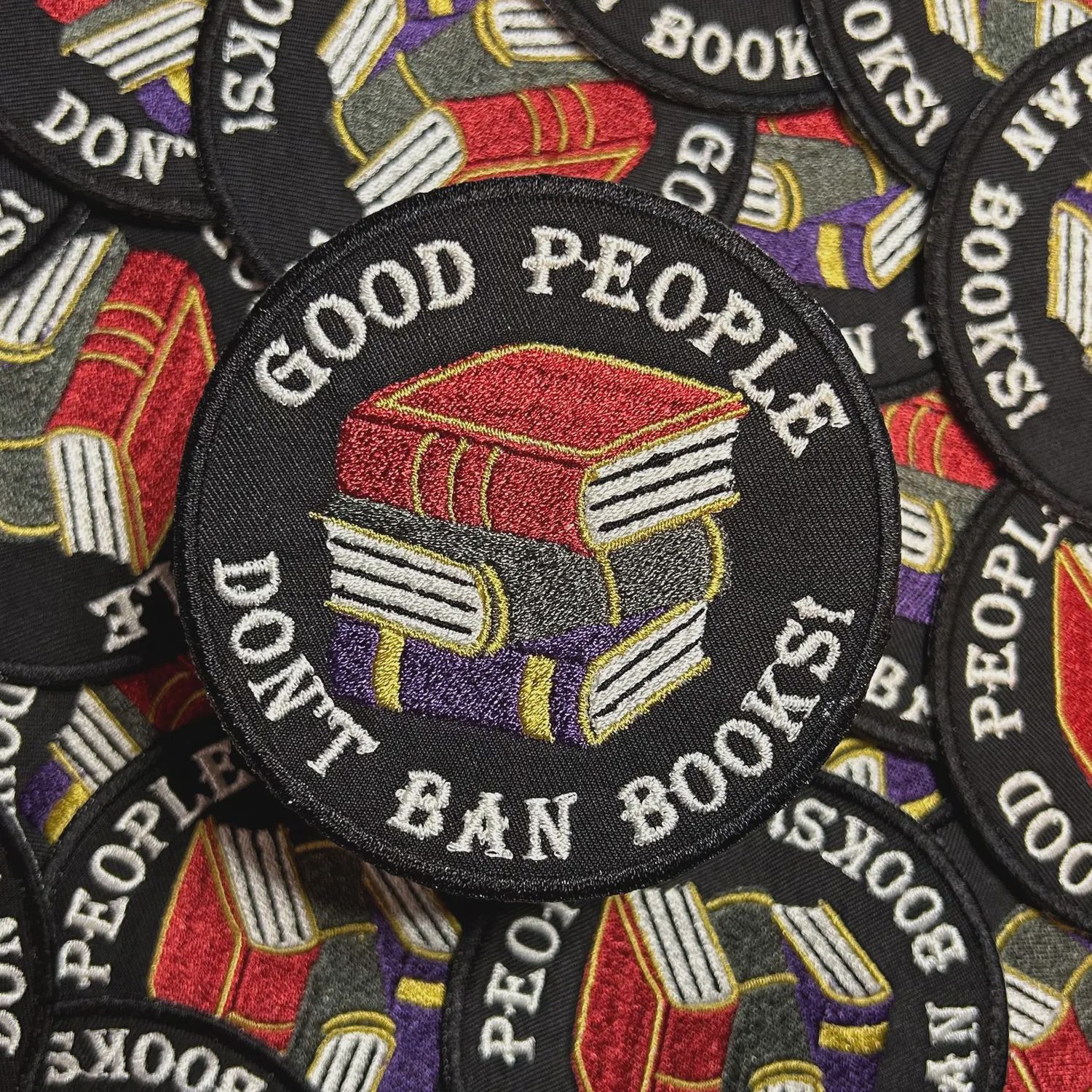 Good People Don't Ban Books Patch, COLOR: Black