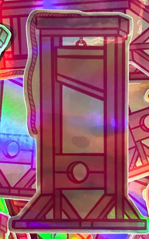 Guillotine Sticker, COLOR: Pink