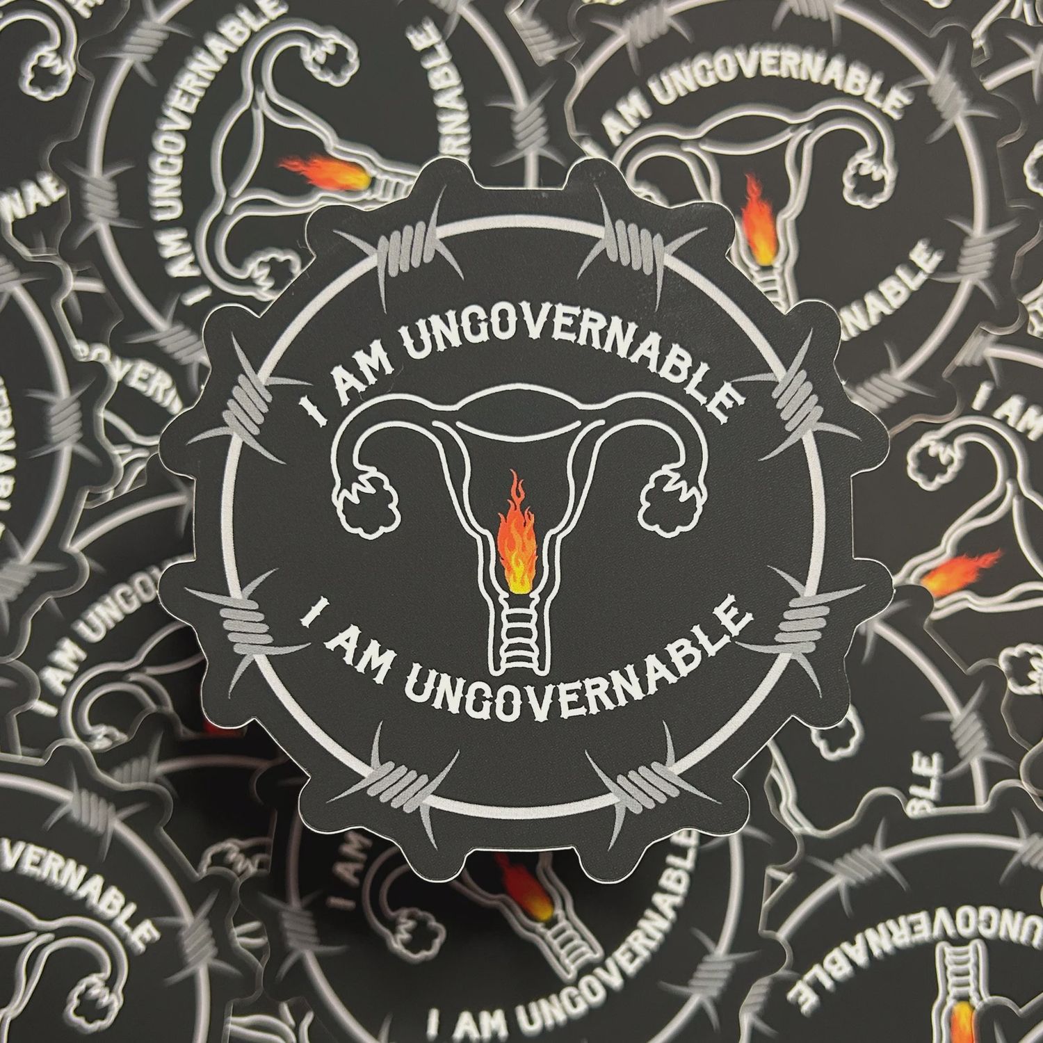 I am Ungovernable Sticker, COLOR: Black