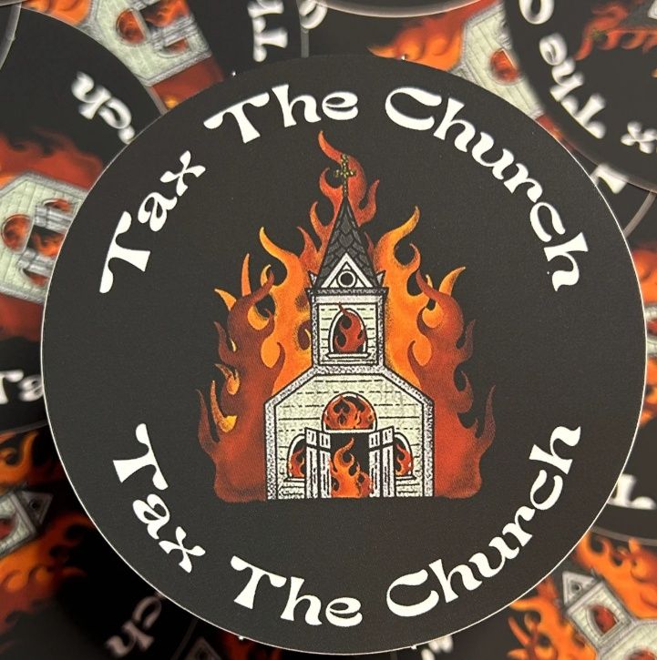Tax the Church Patch, COLOR: Black