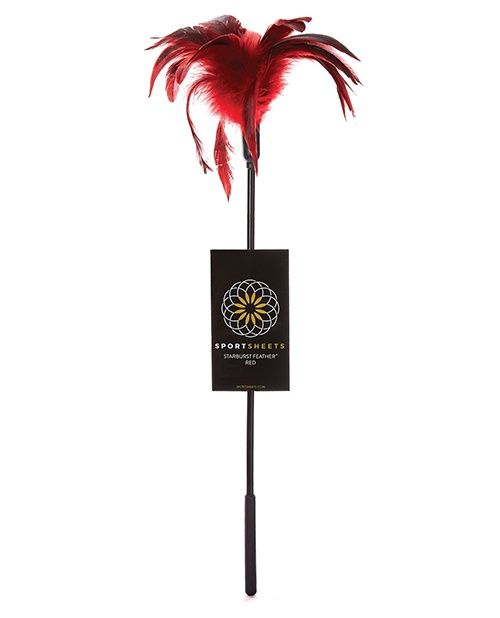 Starburst Feather Tickler Starburst Feather Tickler, COLOR: Red