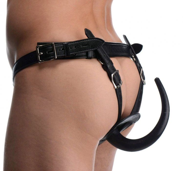 Master Series Ass Holster Anal Plug Harness, COLOR: Black