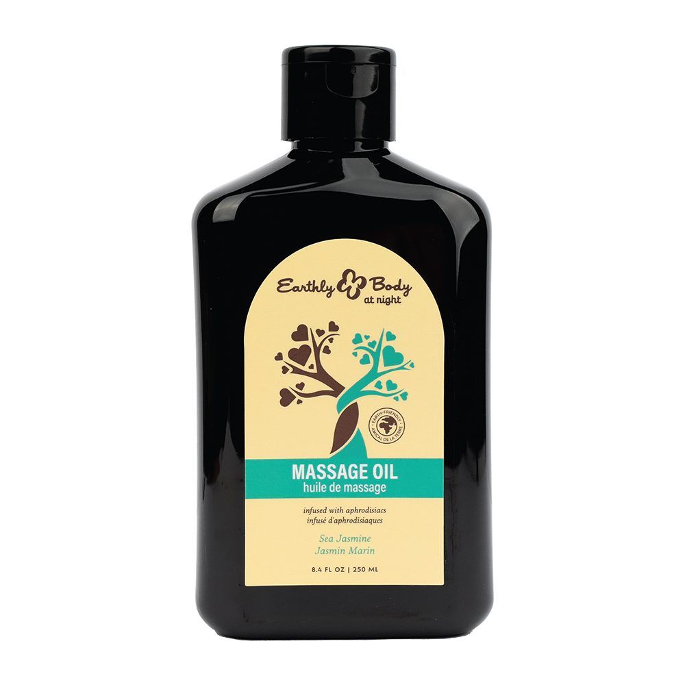 Earthly Body at Night Aphrodisiac Massage Oil, SCENT: Sea Jasmine, Size: 8.4 oz