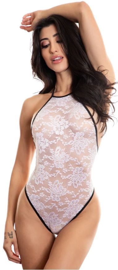 Bodysuit, COLOR: White Lace, Size: One Size