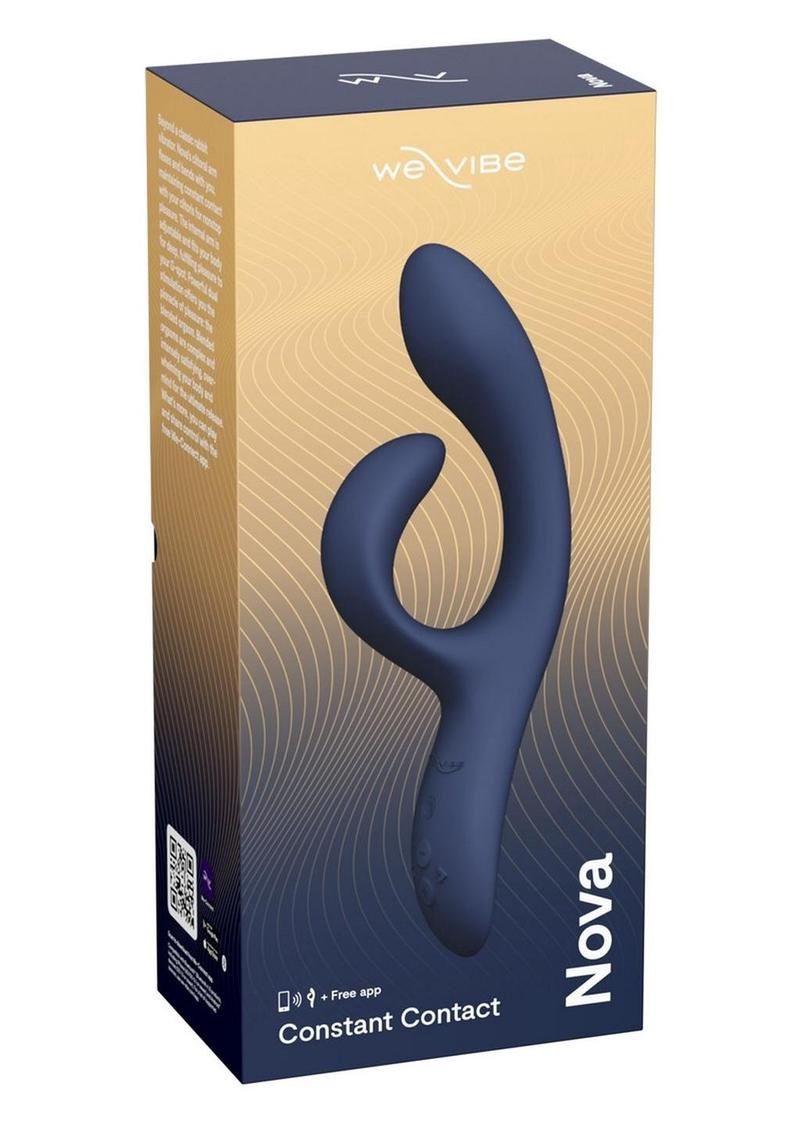 Nova 2 Rechargeable Silicone Rabbit Vibrator, COLOR: Midnight Blue