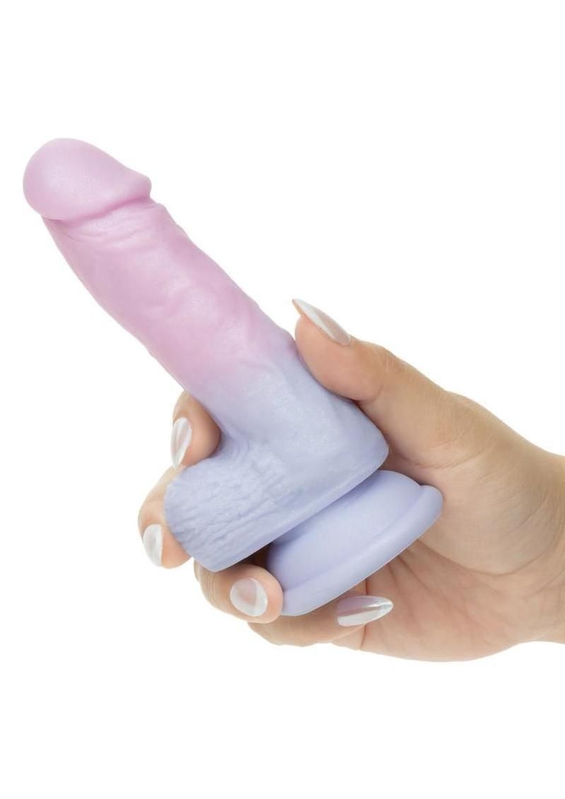 First Time Liquid Silicone Dong with Suction Cup, COLOR: Multicolor, Size: 5.75 in