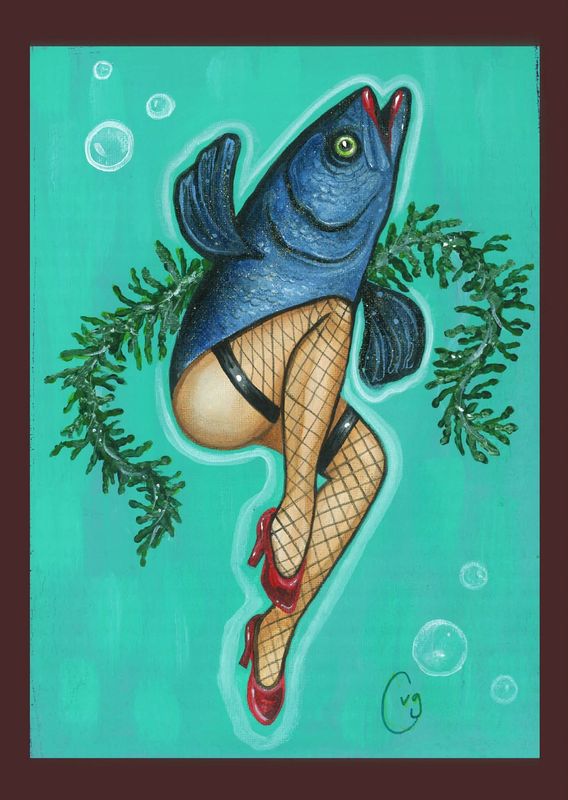 Hearts of Hope Fishnets Art Print