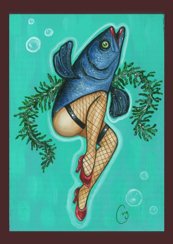 Hearts of Hope Fishnets Art Print