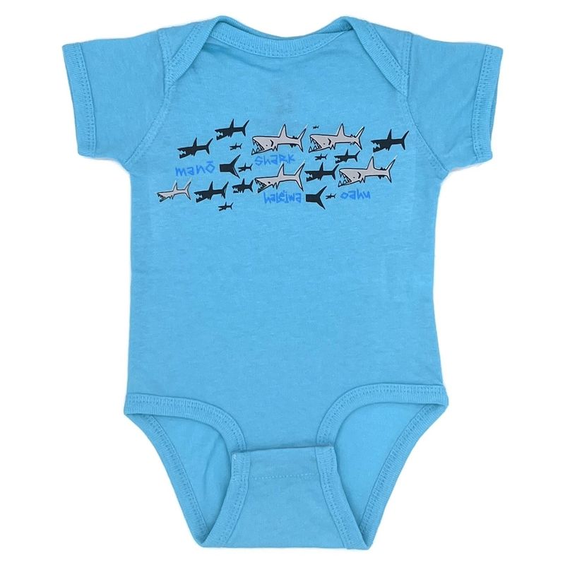 shark band - onesie, Color: Caribbean, Size: 03m