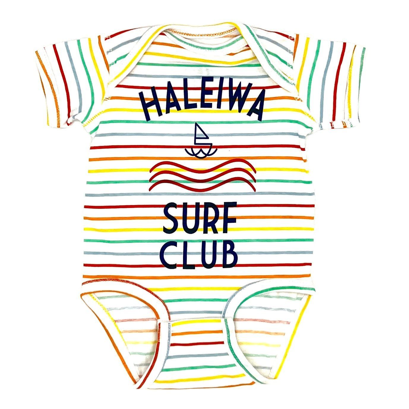 surf club - onesie, Color: Rainbow Stripe, Size: 03m