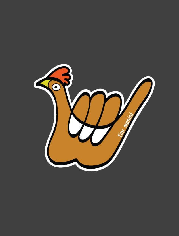 shaka chicken - sticker