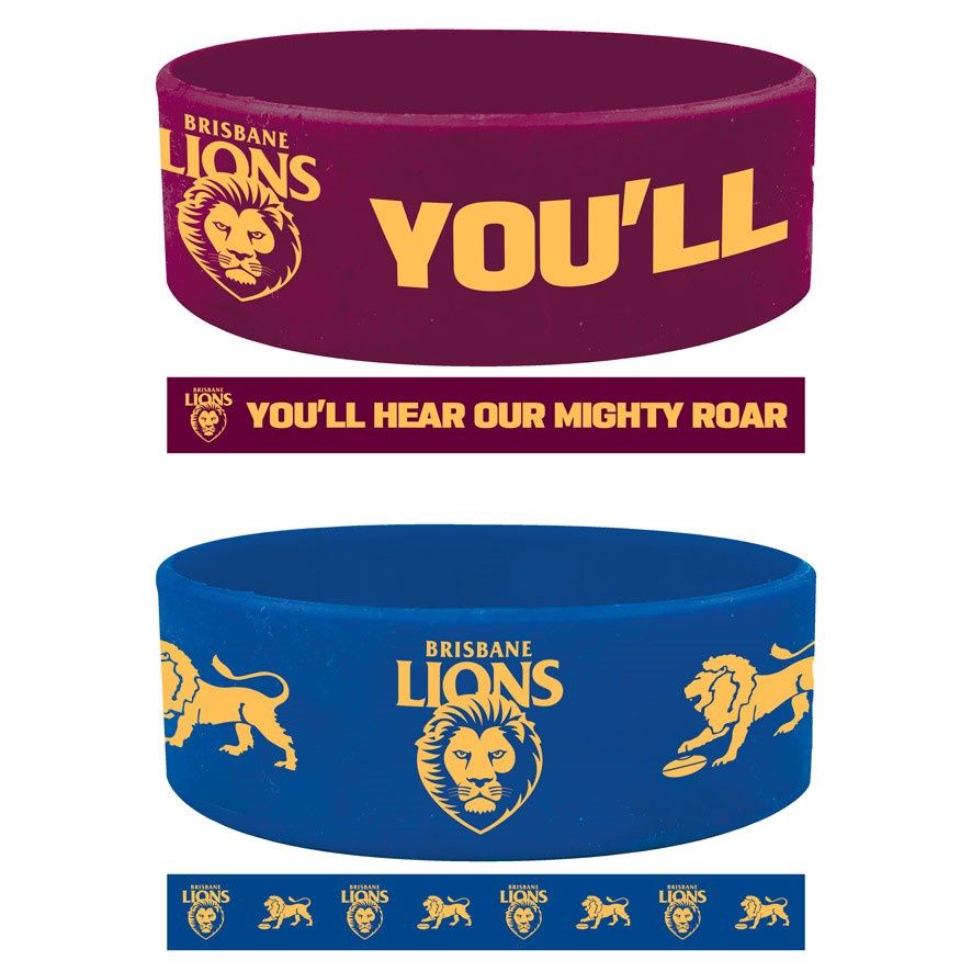 Brisbane Lions Fan Wrist Bands