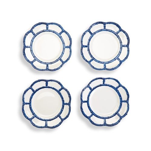 Blue Bamboo Salad Plate