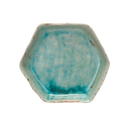 Stoneware Plate - Hexagon