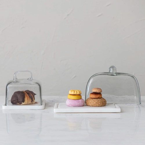 Cloche With Marble Base