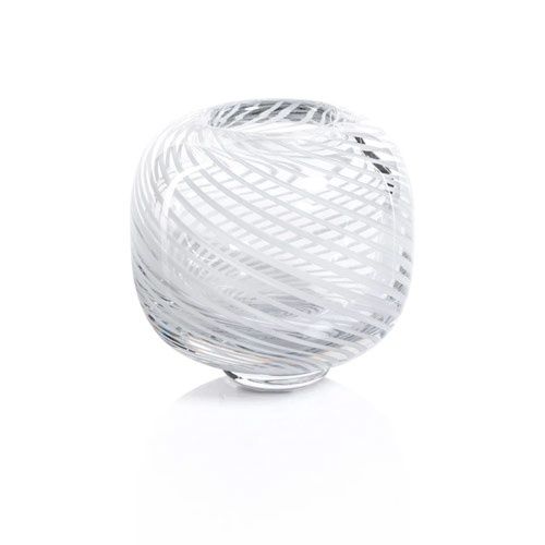 White Swirl Vase Small