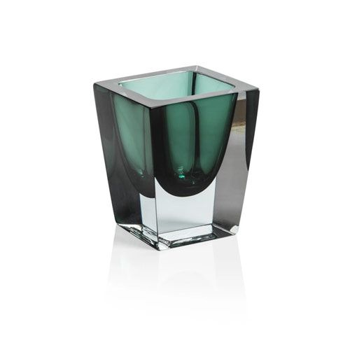 Emerald Short Squared Vase