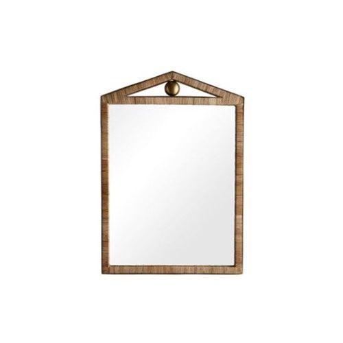 Brass &amp; Rattan Mirror