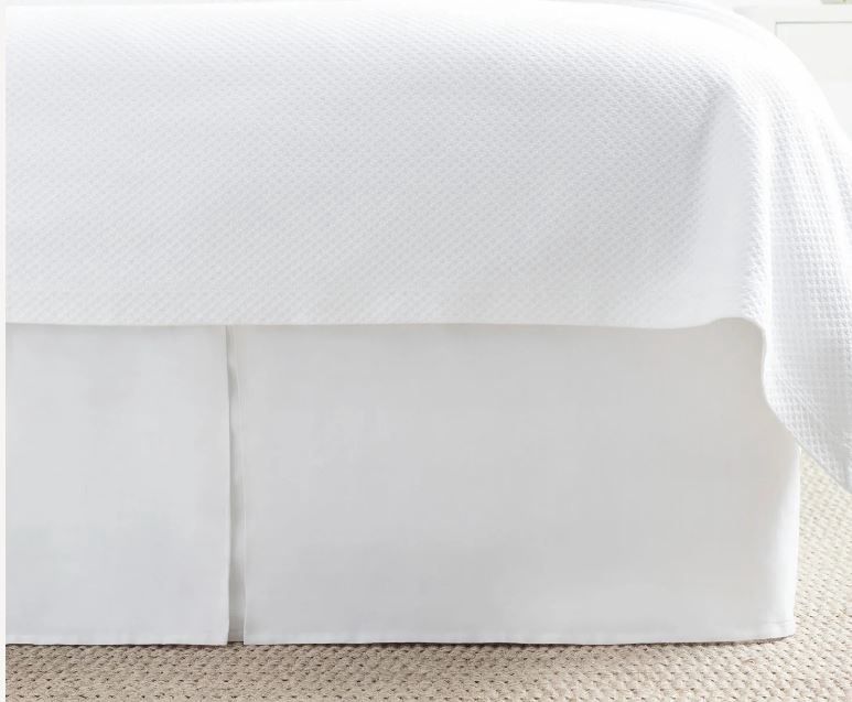 LUSH LINEN BEDSKIRT WHITE KING