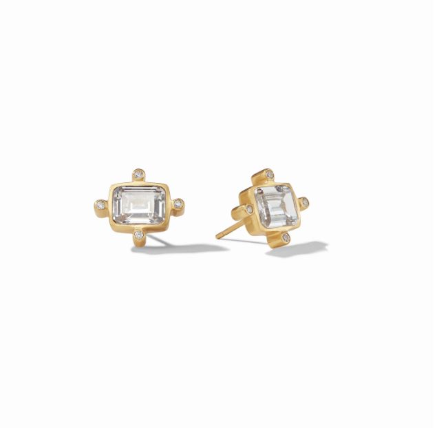 CLARA STUD GOLD/CZ