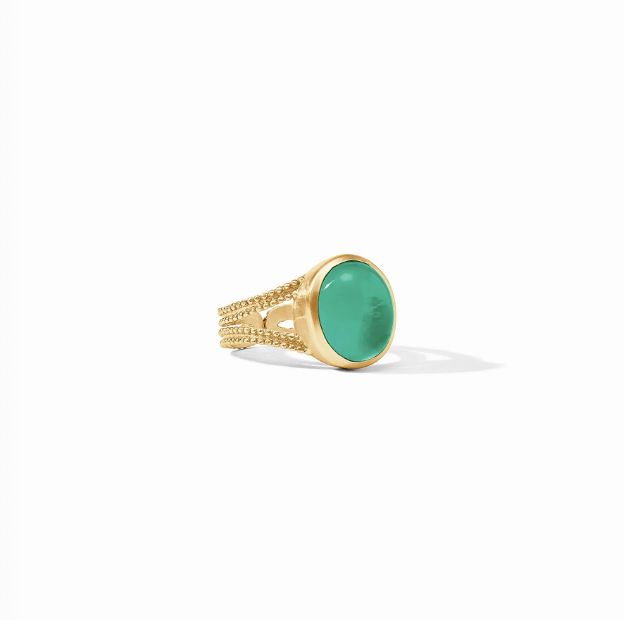 CABOCHON RING- EMERALD- 8