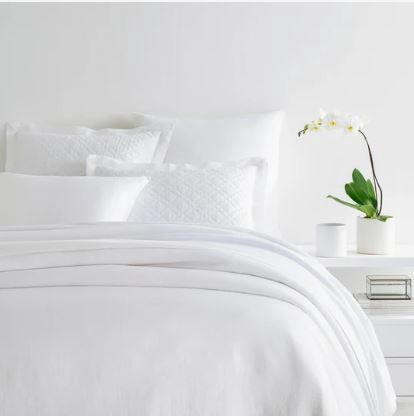 Lush linen duvet white