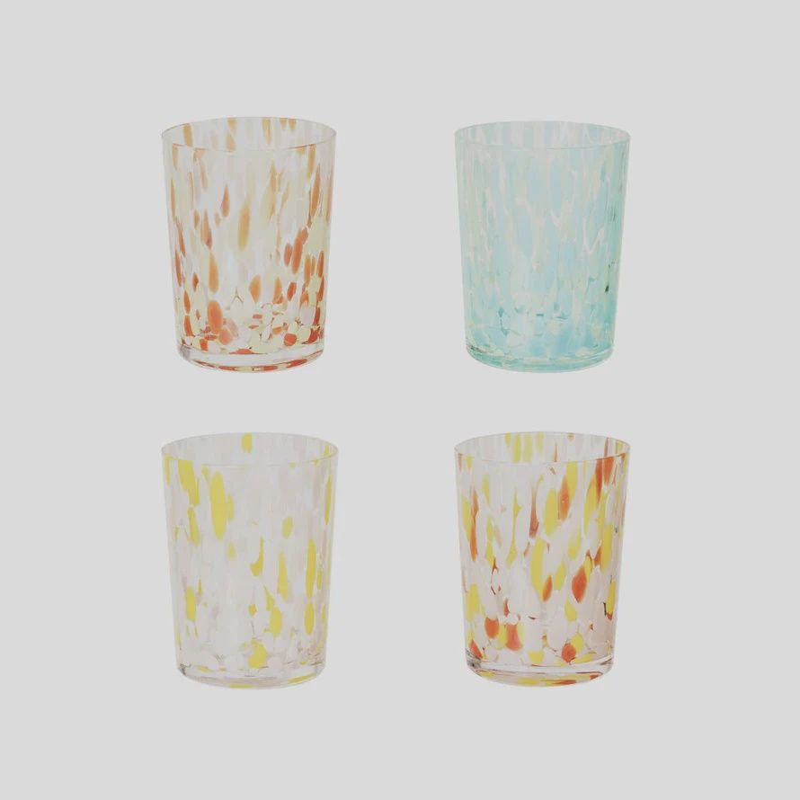 BLOWN CONFETTI DRINKING GLASS Set