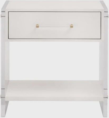 SONIA SHAGREEN NIGHTSTAND PEARL/BRASS