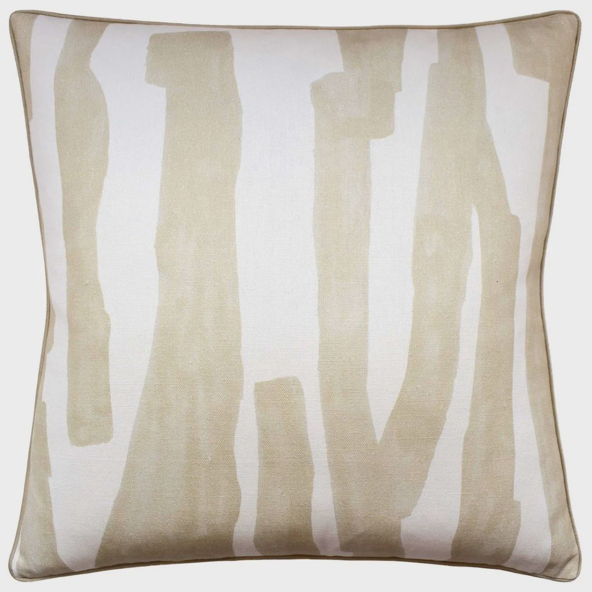22X22 PILLOW - PIPED - INTARGIA BUFF