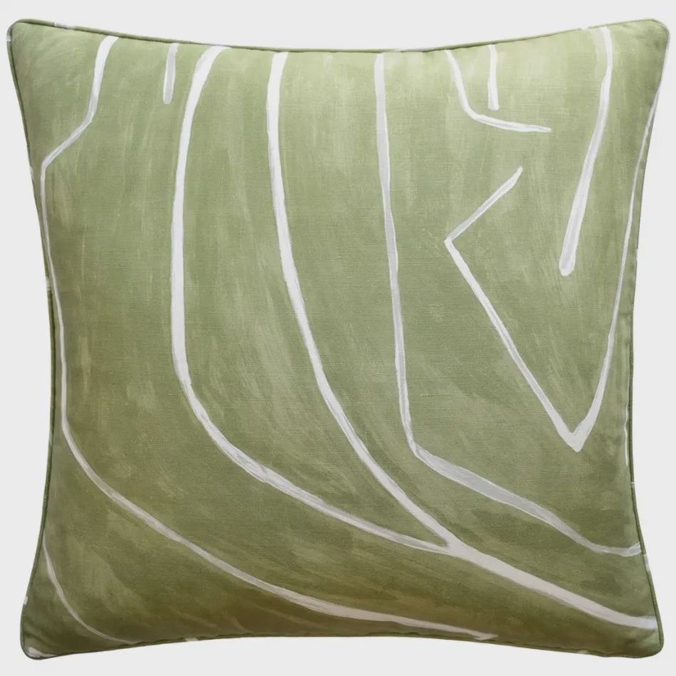 22X22 PILLOW - PIPED - GRAFFITO FERN